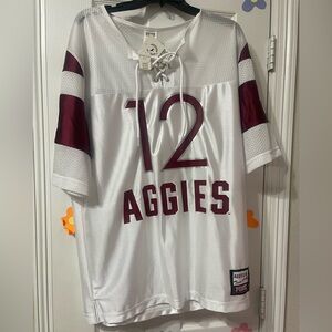 PINK Victoria's Secret White and Maroon Aggies Women's Jersey